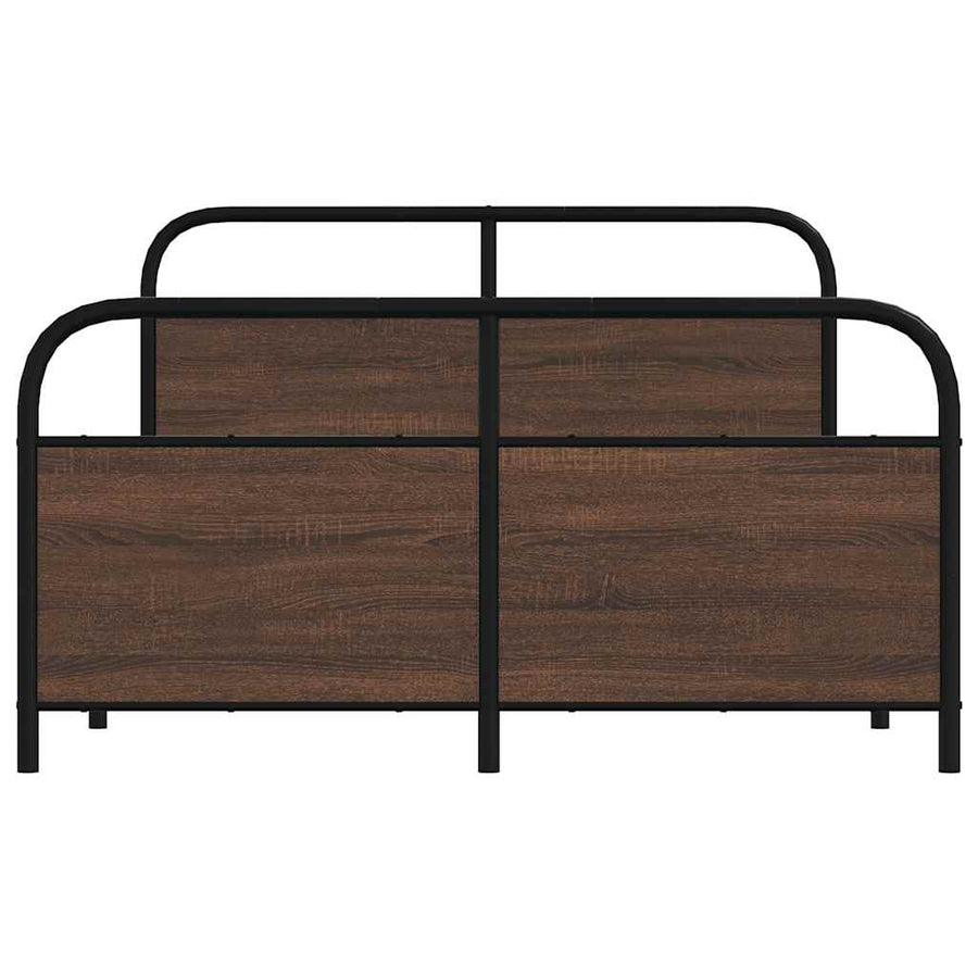 Bedframe zonder matras bewerkt hout bruin eikenkleur 120x190 cm