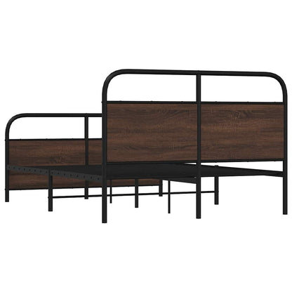 Bedframe zonder matras bewerkt hout bruin eikenkleur 120x190 cm