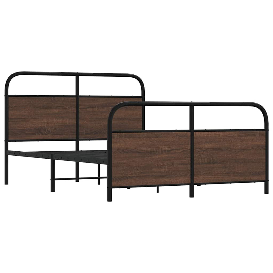 Bedframe zonder matras bewerkt hout bruin eikenkleur 120x200 cm