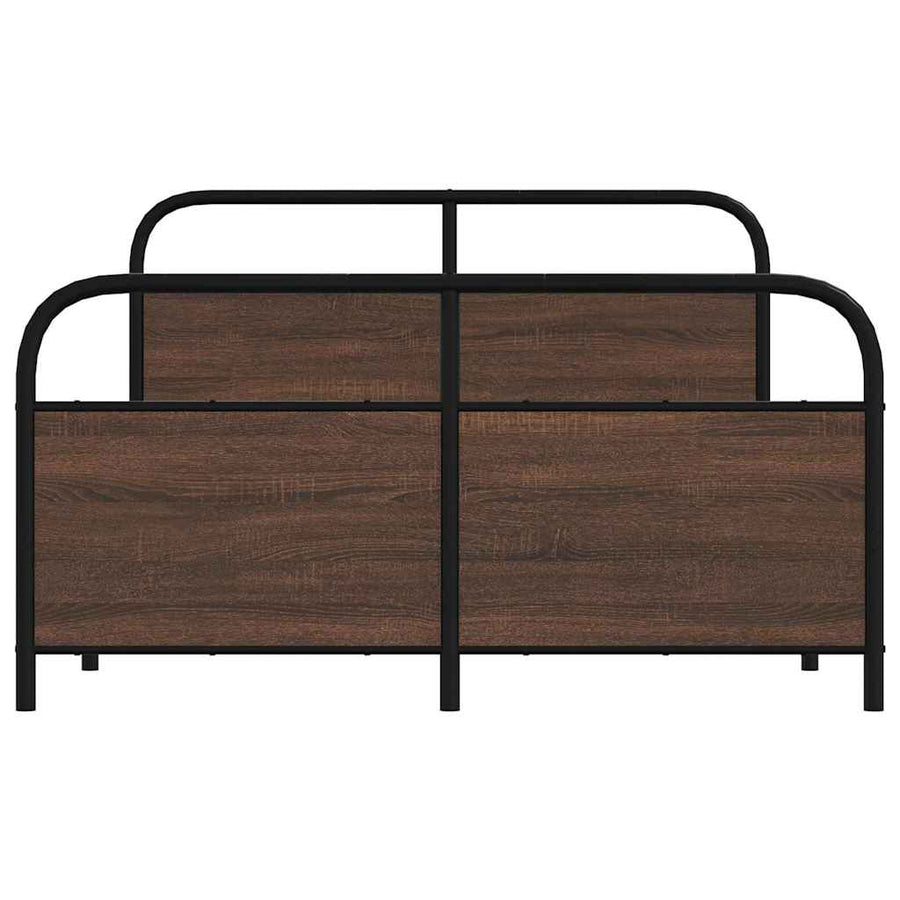 Bedframe zonder matras bewerkt hout bruin eikenkleur 120x200 cm