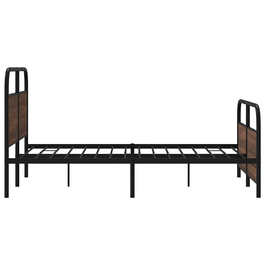 Bedframe zonder matras bewerkt hout bruin eikenkleur 120x200 cm