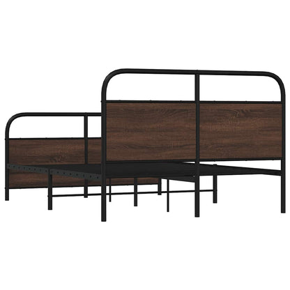 Bedframe zonder matras bewerkt hout bruin eikenkleur 120x200 cm