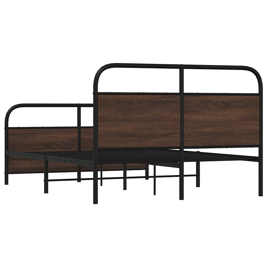 Bedframe zonder matras bewerkt hout bruin eikenkleur 120x200 cm