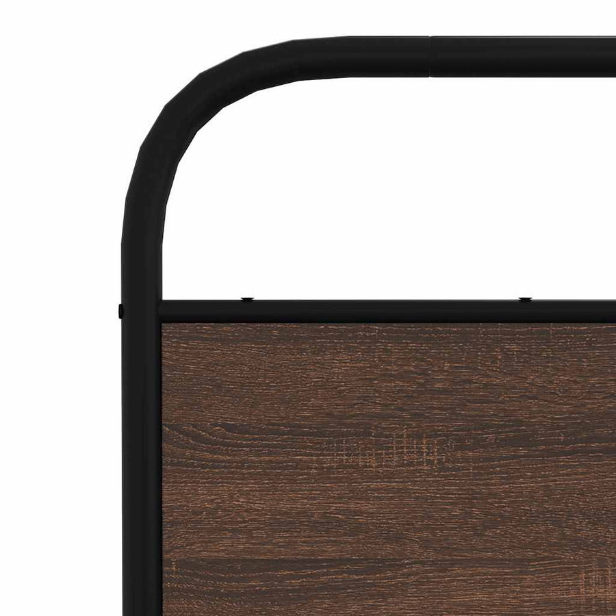 Bedframe zonder matras bewerkt hout bruin eikenkleur 120x200 cm