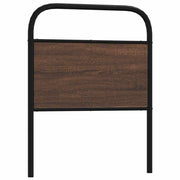 Hoofdbord 75 cm bewerkt hout staal bruin eiken