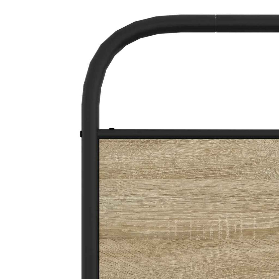 Bedframe zonder matras bewerkt hout gerookt eiken 90x200 cm