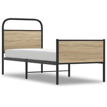 Bedframe zonder matras bewerkt hout sonoma eikenkleur 75x190 cm
