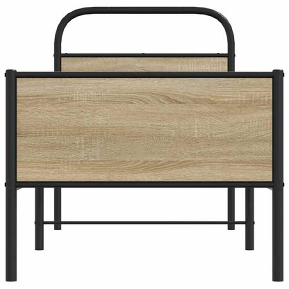 Bedframe zonder matras bewerkt hout sonoma eikenkleur 80x200 cm