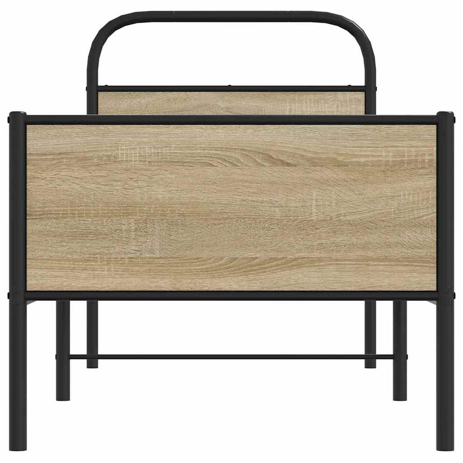 Bedframe zonder matras bewerkt hout sonoma eikenkleur 80x200 cm