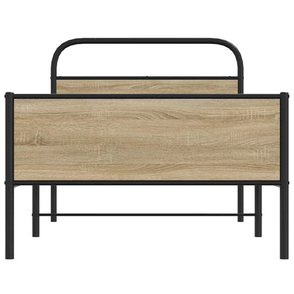 Bedframe zonder matras bewerkt hout sonoma eikenkleur 90x190 cm