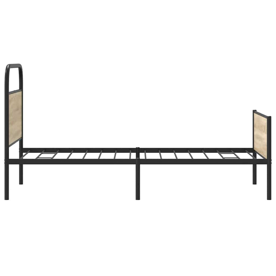 Bedframe zonder matras bewerkt hout sonoma eikenkleur 90x190 cm