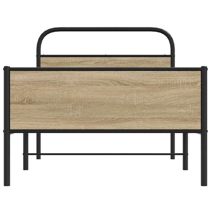 Bedframe zonder matras bewerkt hout sonoma eikenkleur 90x200 cm