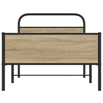 Bedframe zonder matras bewerkt hout sonoma eikenkleur 100x200cm