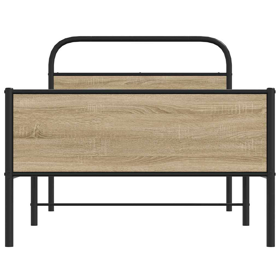 Bedframe zonder matras bewerkt hout sonoma eikenkleur 100x200cm