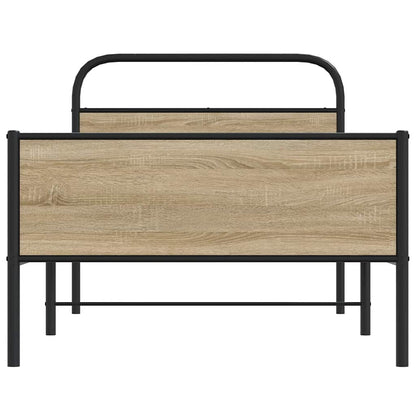 Bedframe zonder matras bewerkt hout sonoma eikenkleur 107x203cm