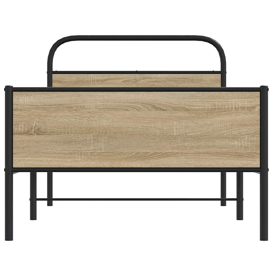 Bedframe zonder matras bewerkt hout sonoma eikenkleur 107x203cm