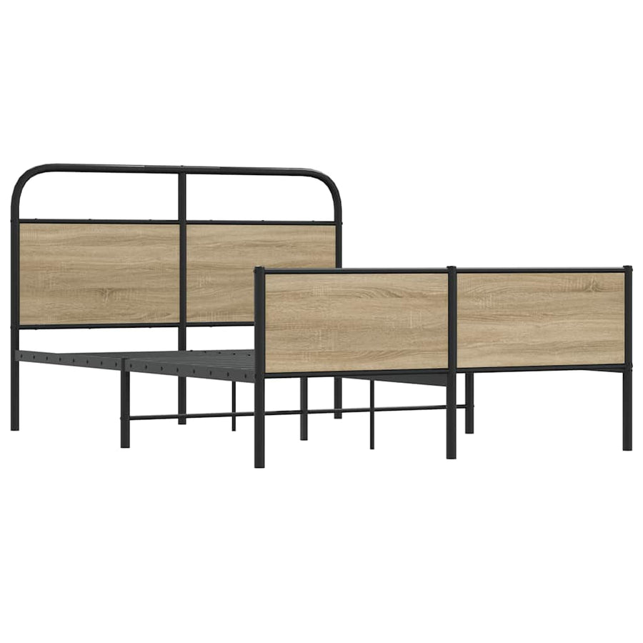 Bedframe zonder matras bewerkt hout sonoma eikenkleur 120x190cm