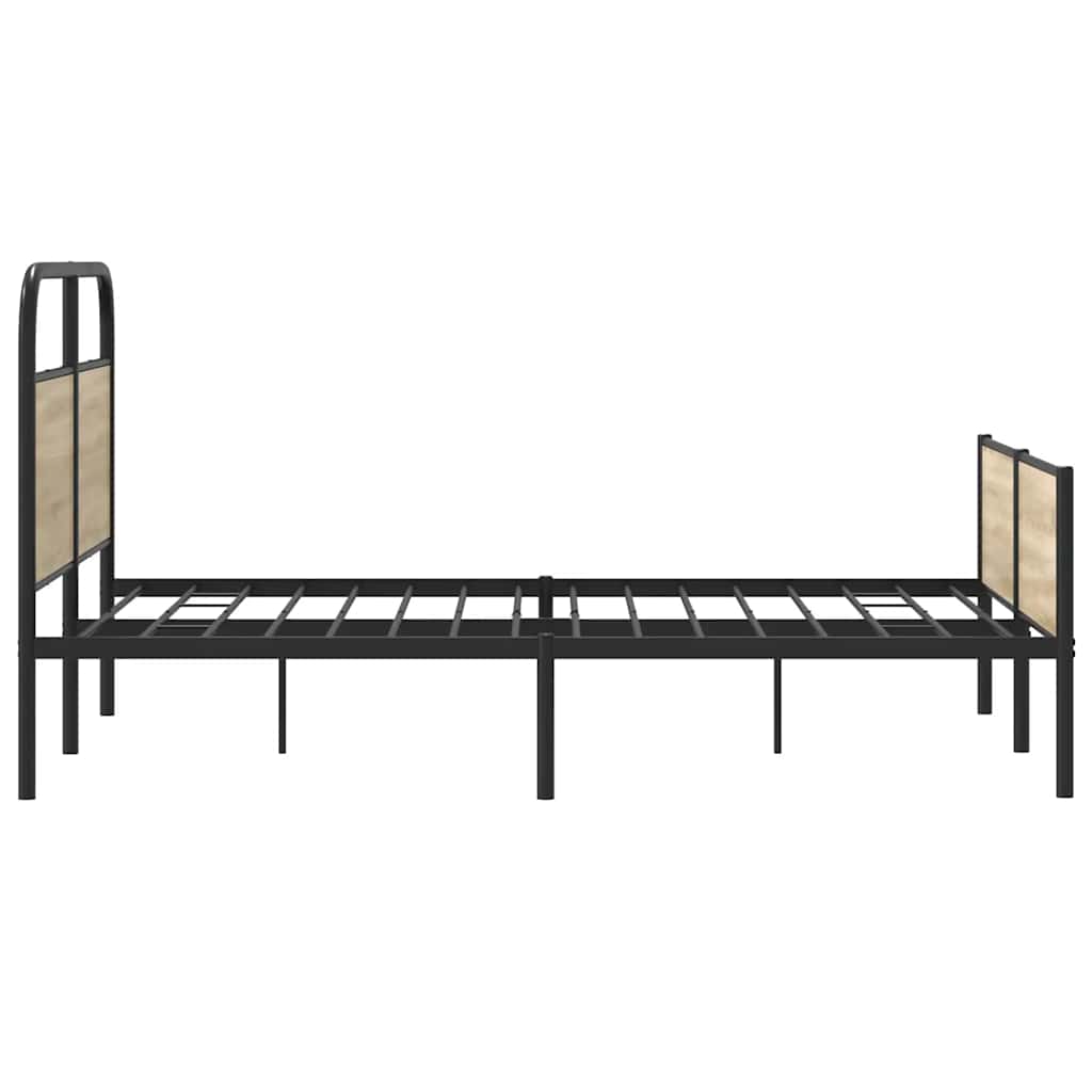 Bedframe zonder matras bewerkt hout sonoma eikenkleur 120x190cm