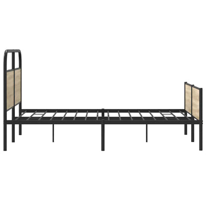 Bedframe zonder matras bewerkt hout sonoma eikenkleur 120x190cm