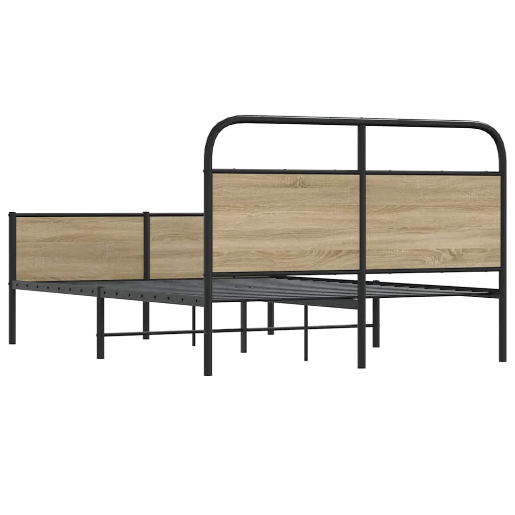 Bedframe zonder matras bewerkt hout sonoma eikenkleur 120x190cm