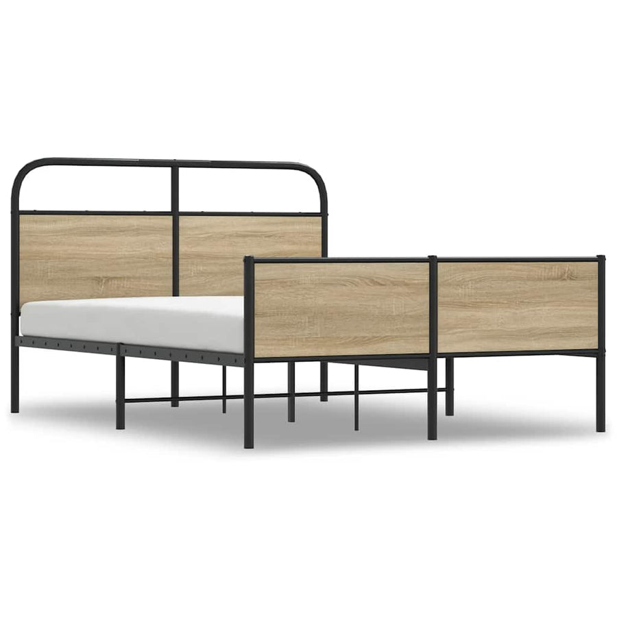 Bedframe zonder matras bewerkt hout sonoma eikenkleur 120x200cm