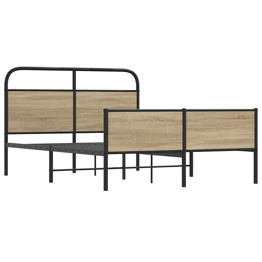 Bedframe zonder matras bewerkt hout sonoma eikenkleur 120x200cm
