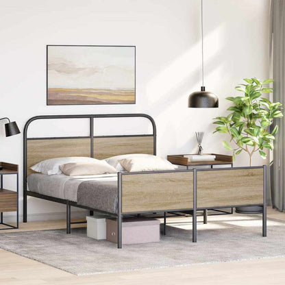Bedframe zonder matras bewerkt hout sonoma eikenkleur 120x200cm
