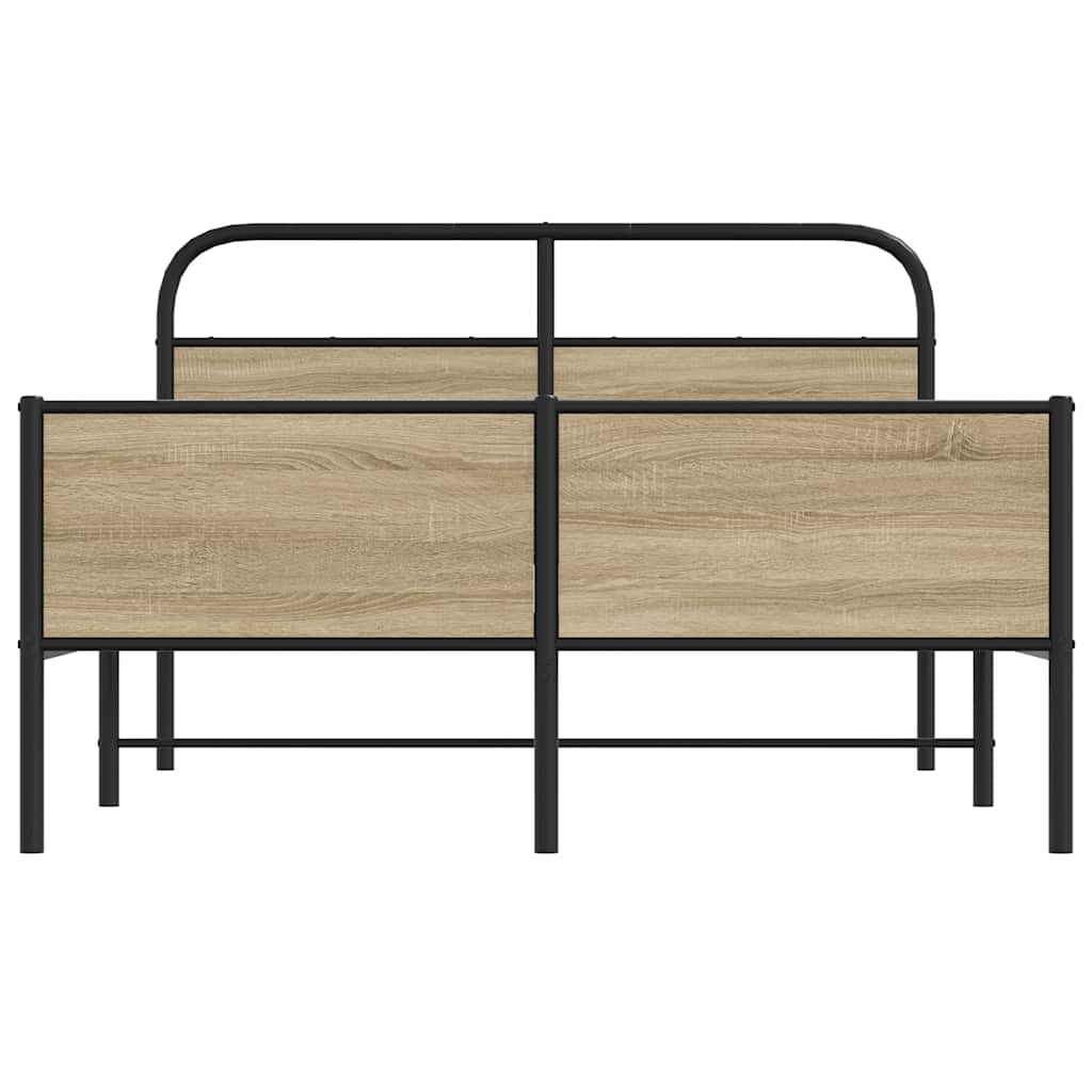 Bedframe zonder matras bewerkt hout sonoma eikenkleur 120x200cm