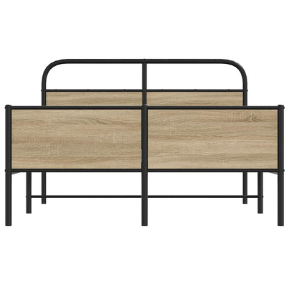 Bedframe zonder matras bewerkt hout sonoma eikenkleur 120x200cm