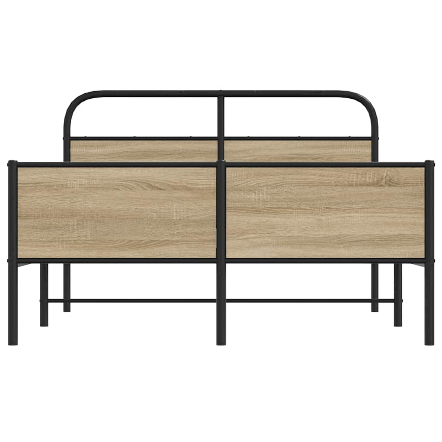 Bedframe zonder matras bewerkt hout sonoma eikenkleur 120x200cm