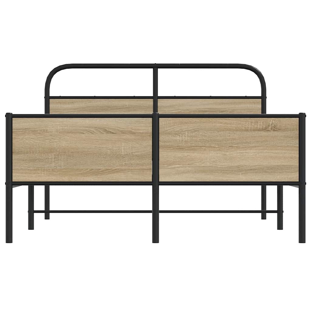 Bedframe zonder matras bewerkt hout sonoma eikenkleur 135x190cm