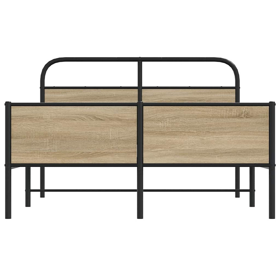 Bedframe zonder matras bewerkt hout sonoma eikenkleur 135x190cm