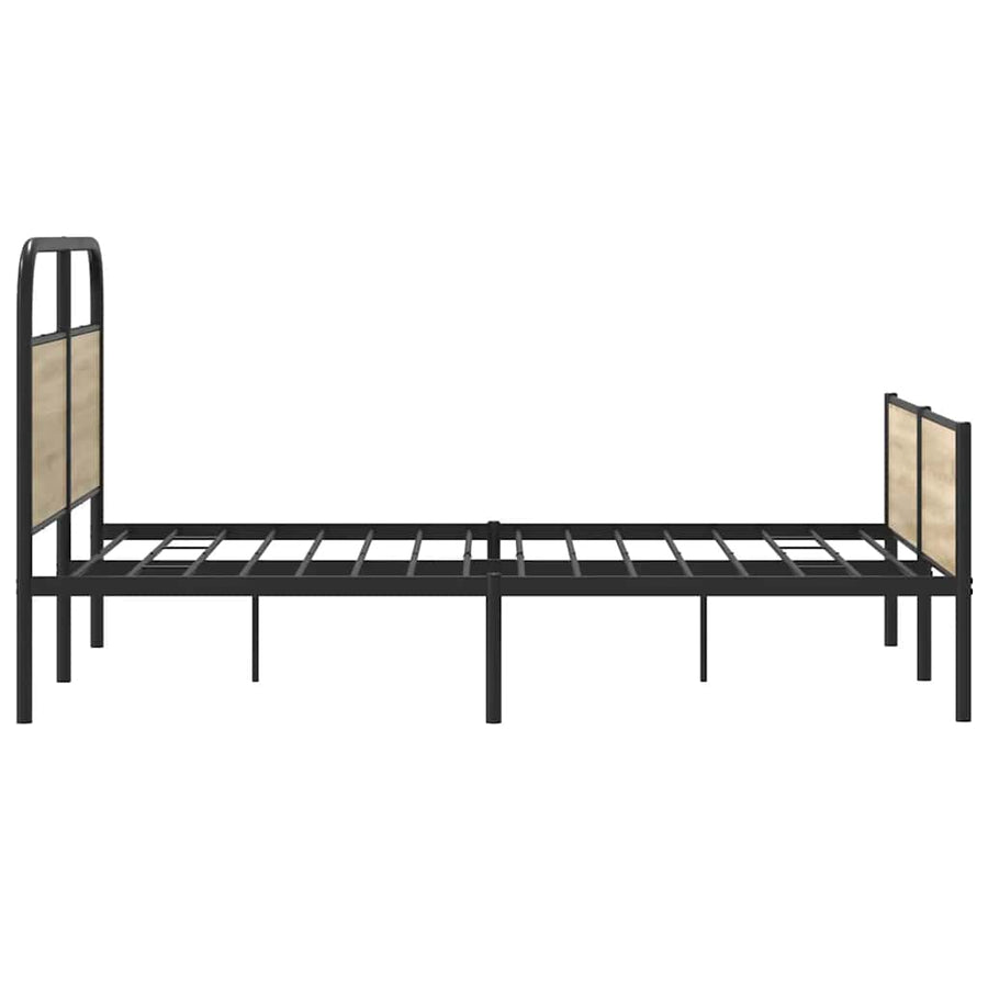 Bedframe zonder matras bewerkt hout sonoma eikenkleur 135x190cm