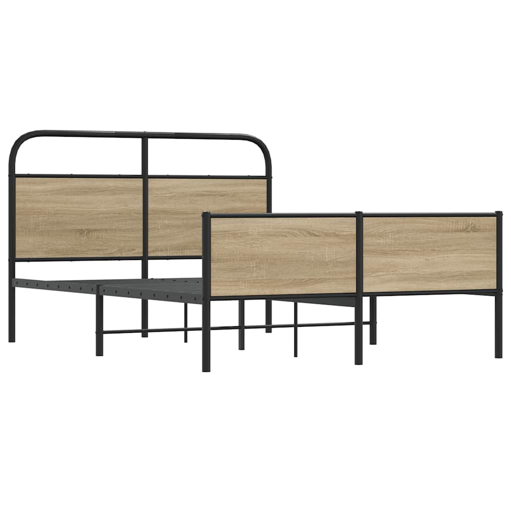 Bedframe zonder matras bewerkt hout sonoma eikenkleur 140x190cm