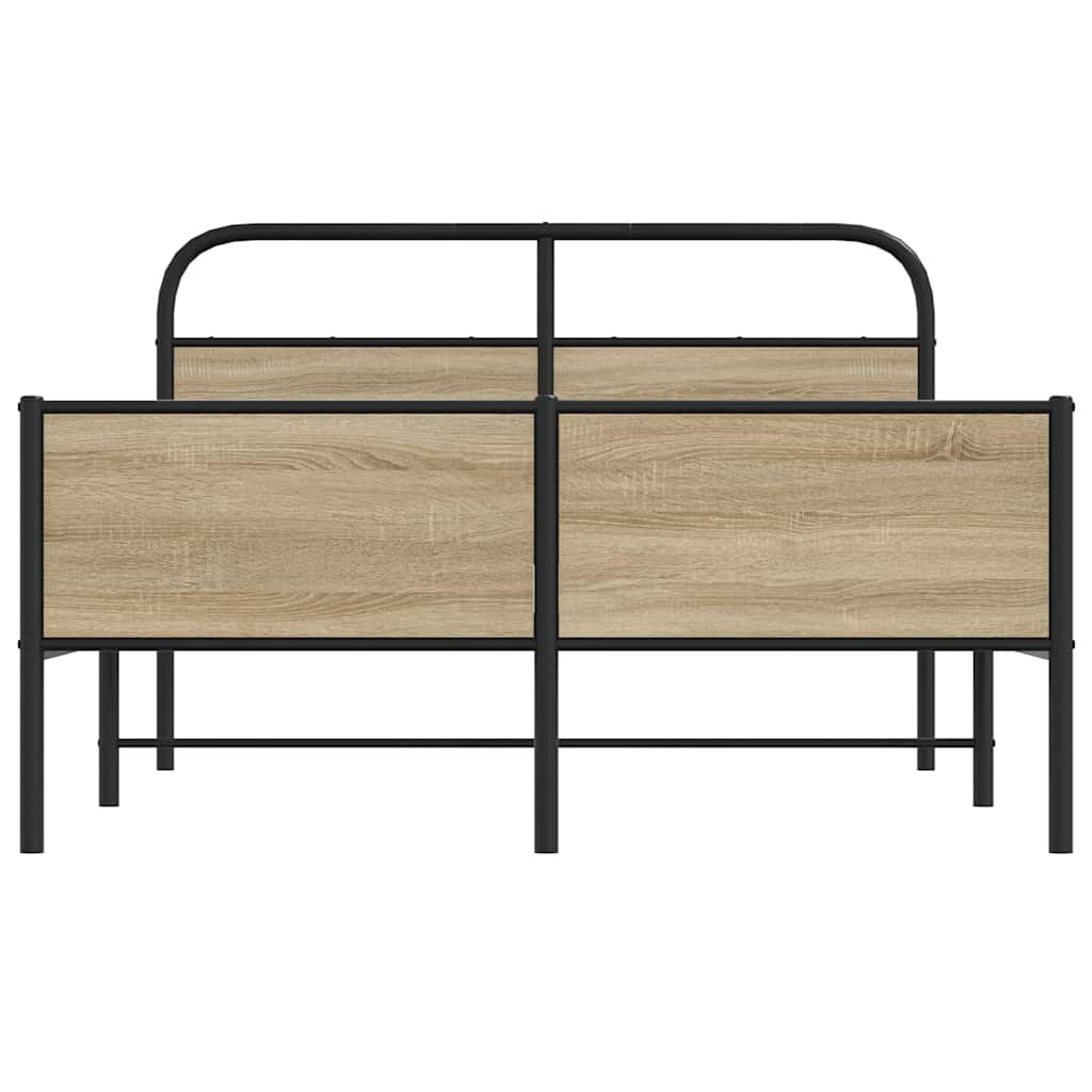Bedframe zonder matras bewerkt hout sonoma eikenkleur 140x190cm