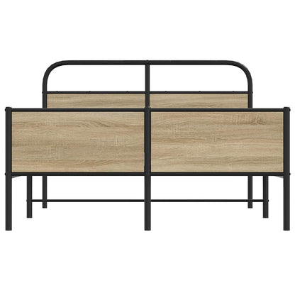 Bedframe zonder matras bewerkt hout sonoma eikenkleur 140x190cm