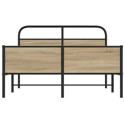 Bedframe zonder matras bewerkt hout sonoma eikenkleur 140x200cm