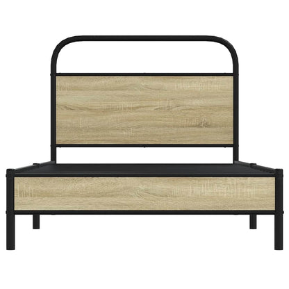 Bedframe zonder matras bewerkt hout sonoma eikenkleur 90x190 cm