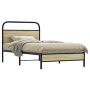 Bedframe 90x190 cm sonoma eiken bewerkt hout