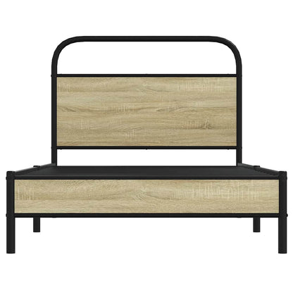 Bedframe zonder matras bewerkt hout sonoma eikenkleur 100x200cm