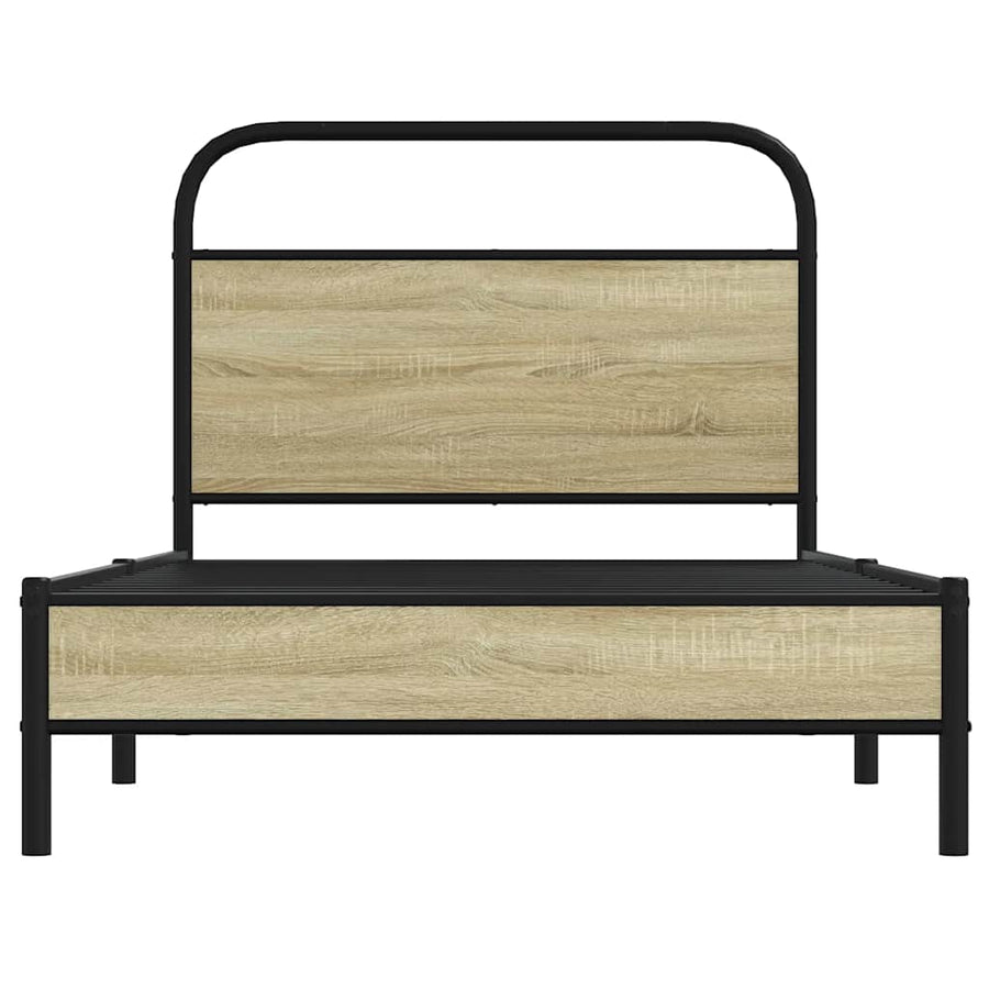 Bedframe zonder matras bewerkt hout sonoma eikenkleur 100x200cm