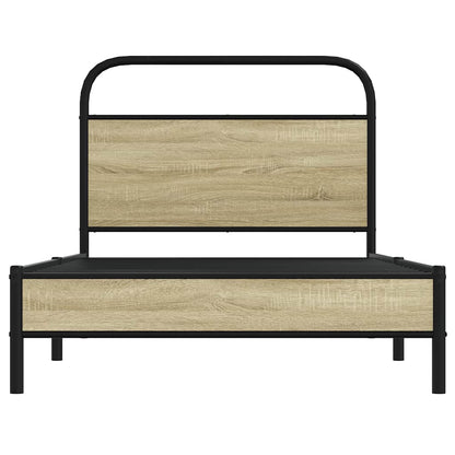 Bedframe zonder matras bewerkt hout sonoma eikenkleur 107x203cm