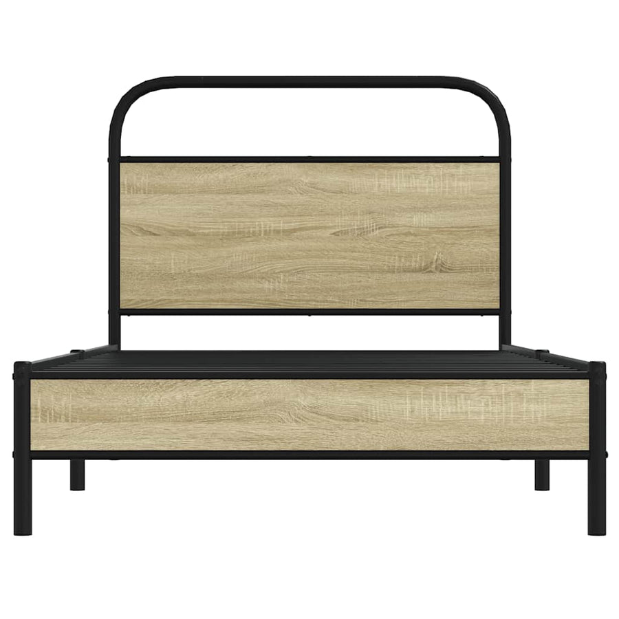 Bedframe zonder matras bewerkt hout sonoma eikenkleur 107x203cm
