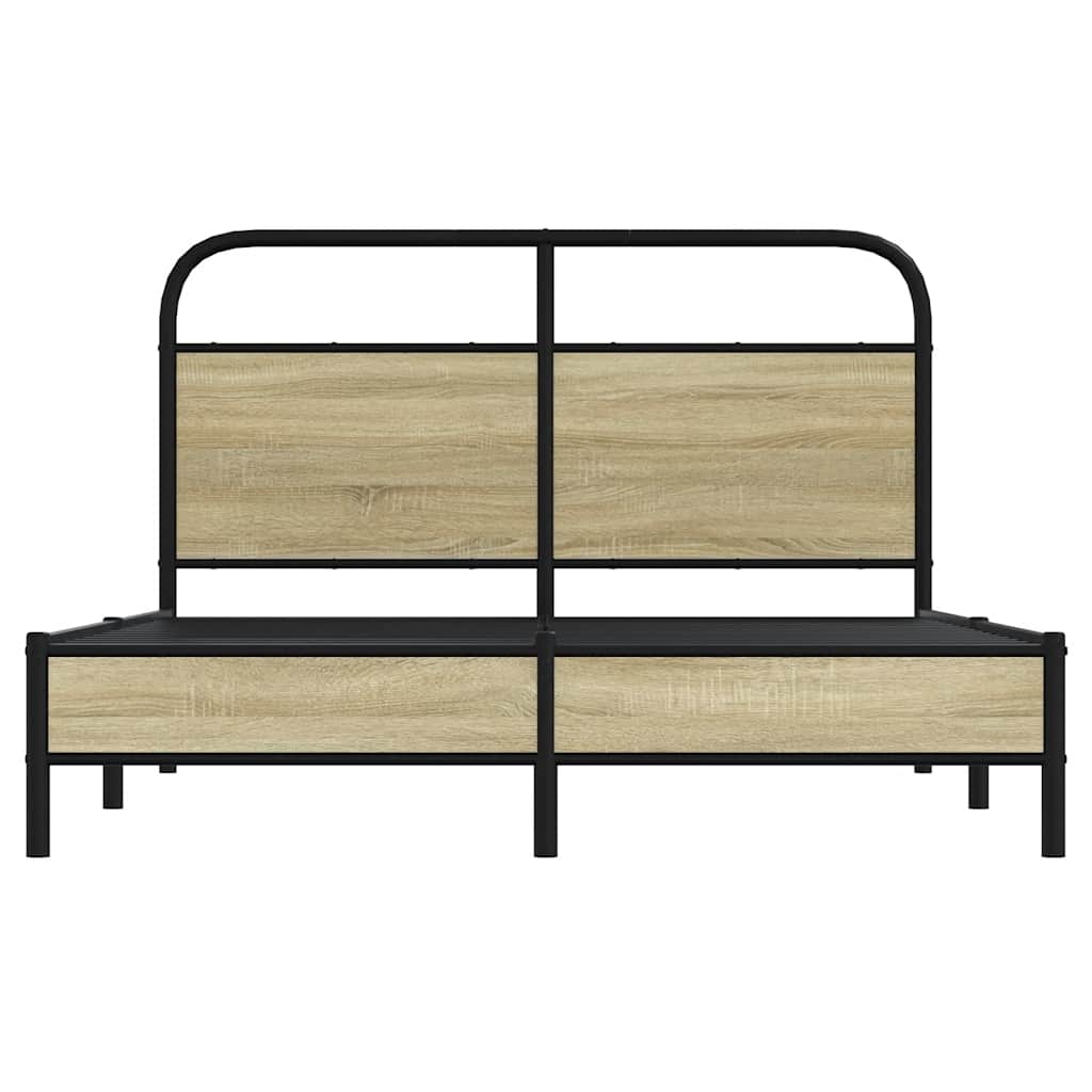 Bedframe zonder matras bewerkt hout sonoma eikenkleur 120x190cm