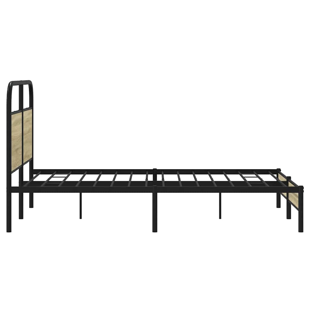 Bedframe zonder matras bewerkt hout sonoma eikenkleur 120x190cm
