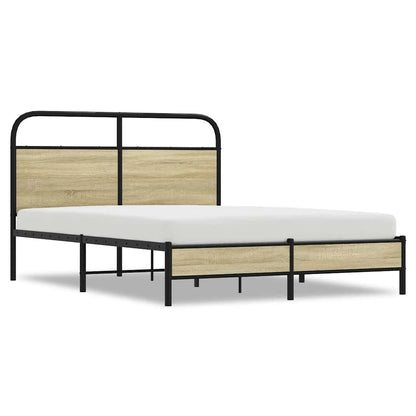 Bedframe zonder matras bewerkt hout sonoma eikenkleur 120x200cm