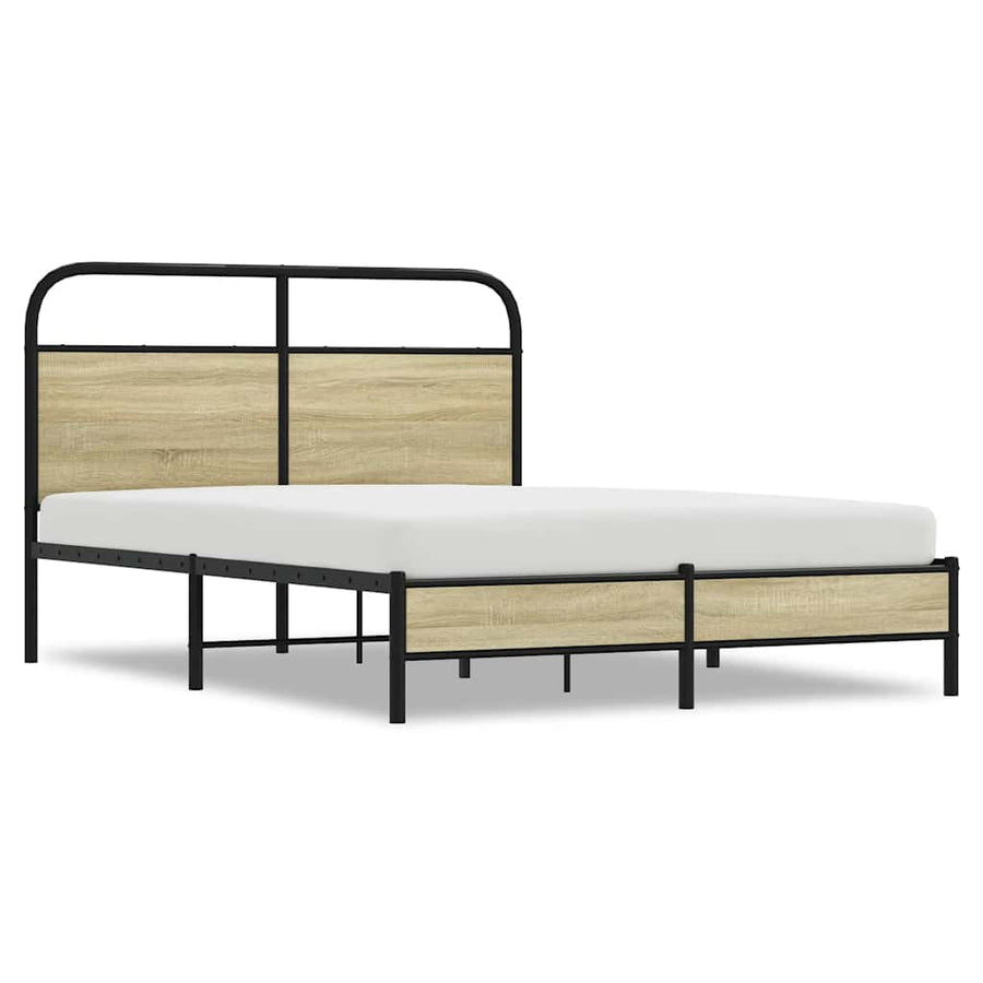 Bedframe zonder matras bewerkt hout sonoma eikenkleur 120x200cm