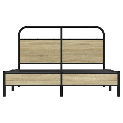 Bedframe zonder matras bewerkt hout sonoma eikenkleur 120x200cm