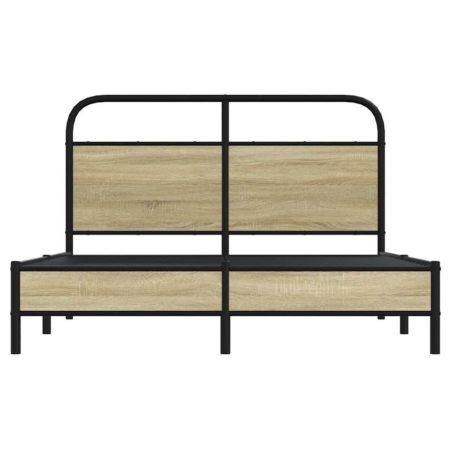 Bedframe zonder matras bewerkt hout sonoma eikenkleur 120x200cm