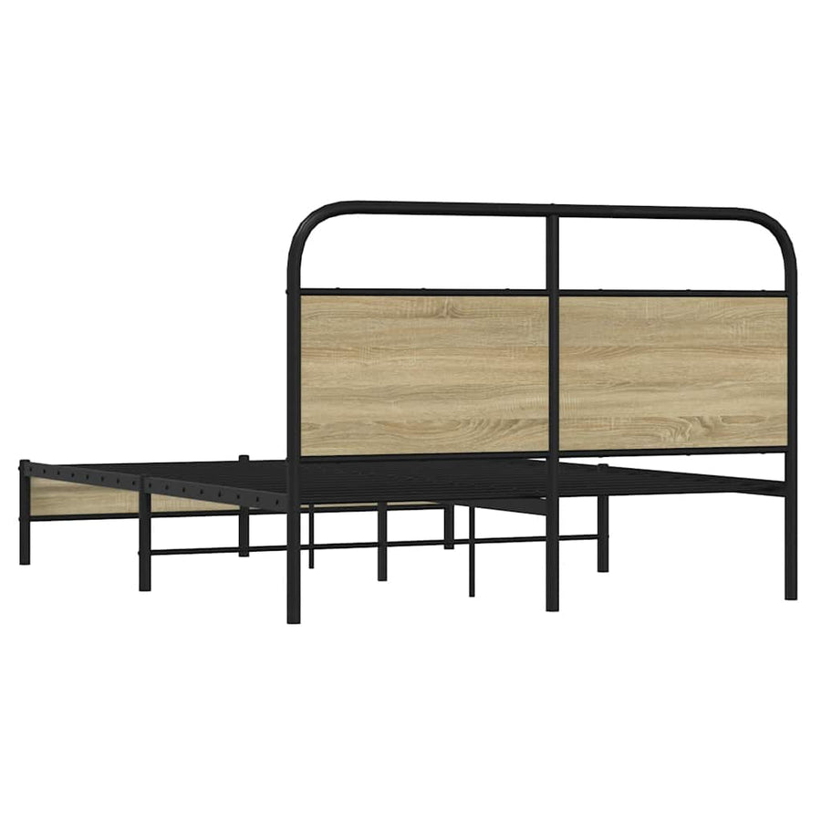 Bedframe zonder matras bewerkt hout sonoma eikenkleur 120x200cm
